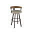 Tabouret de bar et de comptoir pivotant avec dossier en bois Drees-499896971-510143252-510143255