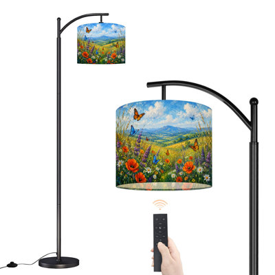 Lampe sur pied avec abat-jour réglable Arc