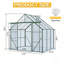 Serre en polycarbonate à double porte 8X6FT-Green-118166502-118166503