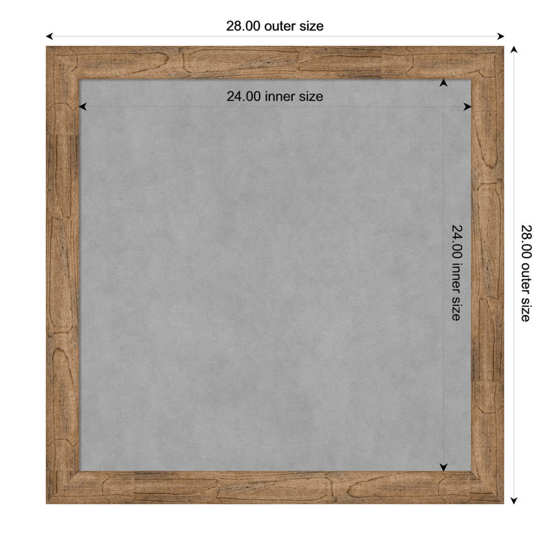 Tableau magnétique à cadre étroit Owl Brown, 28" H x 28" W