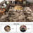 Shag Area Rugs for Living Room, 8x10 ft Soft Fluffy Rugs for Bedroom, Nursery, Kids Room Home Decor, Tie-Dyed Brown-1104144448