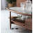 Tempered glass solid wood coffee table