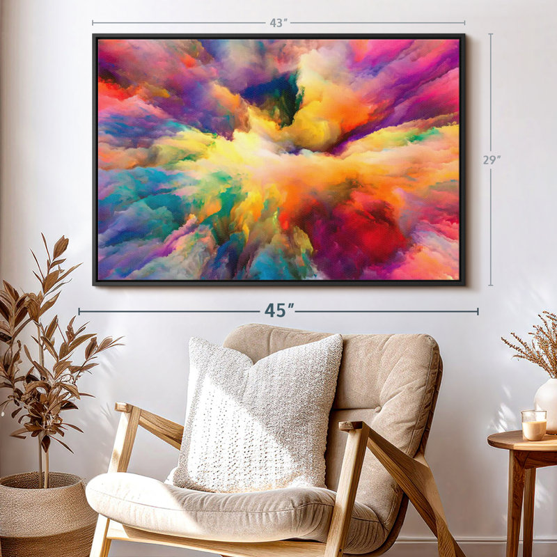 Impression sur toile abstraite Cloud Convergence, H 29 po x l 43 po