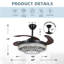 Fionnan 42'' Ceiling Fan with LED Lights