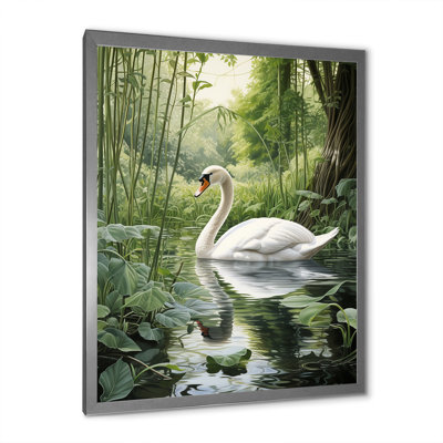 «Swans Refuge By The Lake I», reproductions sur toile d'animaux
