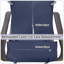 Chaise longue d'extérieur en aluminium et rotin tissé (avec coussin bleu marine)-486632584