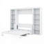 Lit escamotable double en bois avec bureau, lit mural moderne avec bibliothèque-1793662421