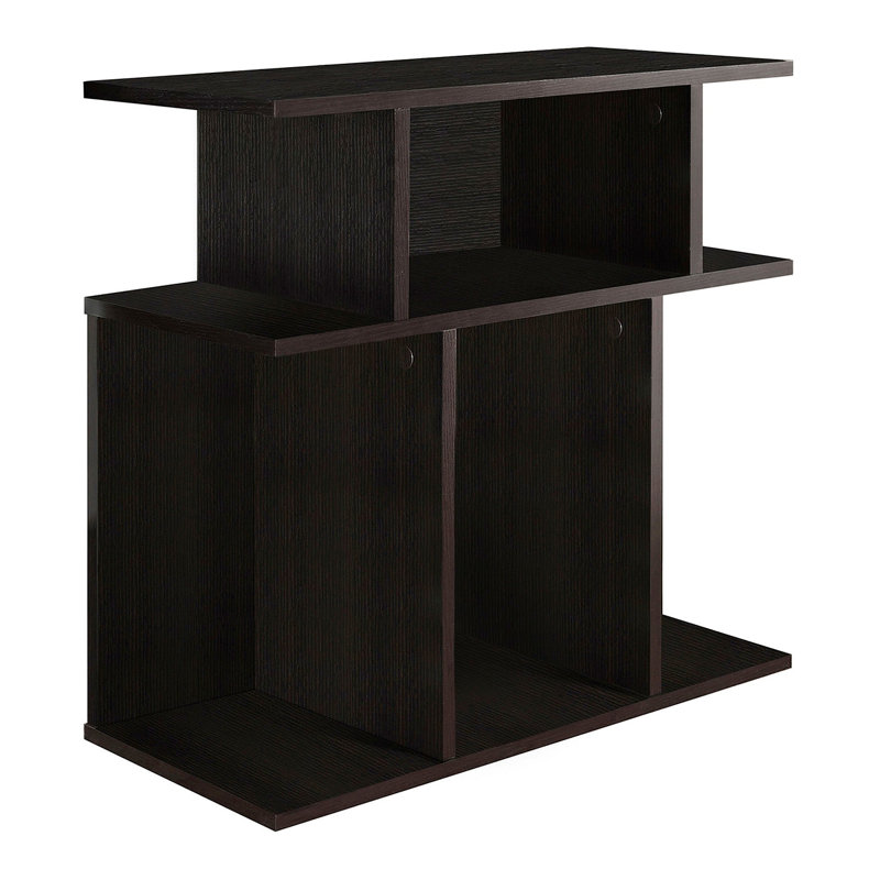 Table d'appoint avec table de chevet et lampe de salon, Espresso