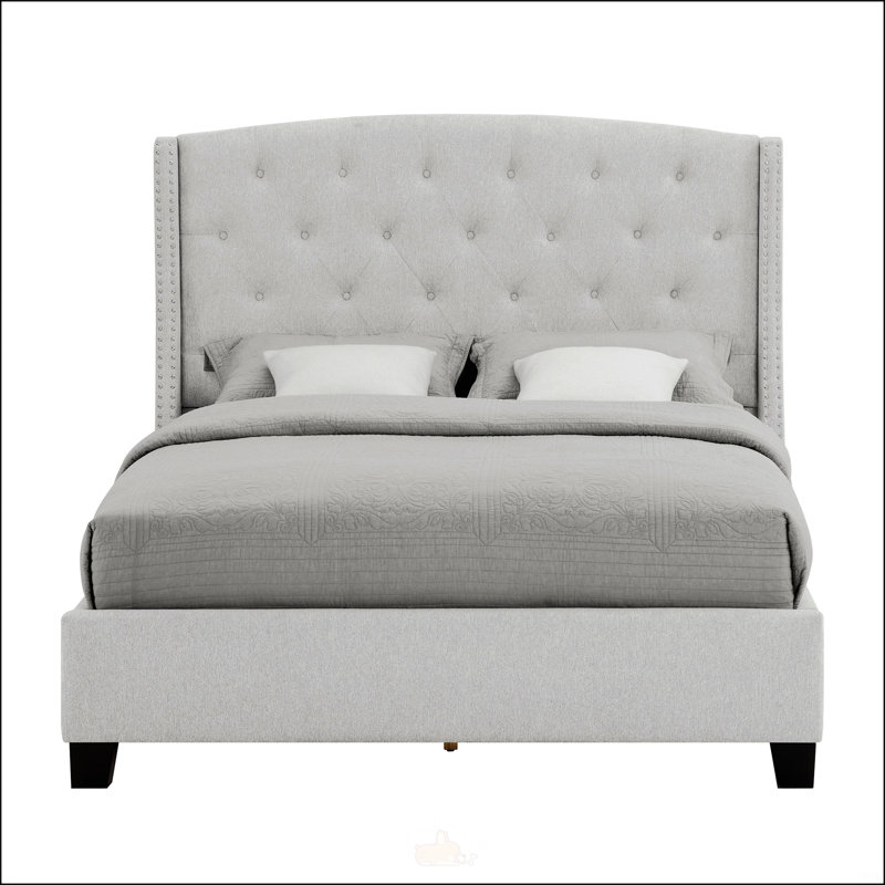 Queen Size Upholstered Panel Bed