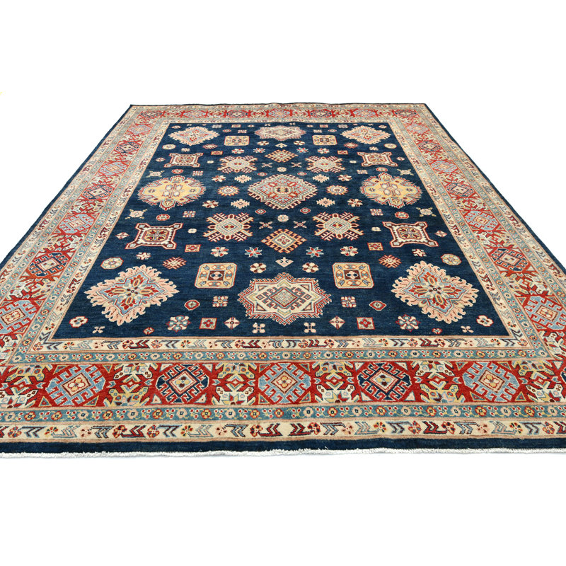 One-of-a-Kind Blue Tribal 8X10 Oriental Area Rug