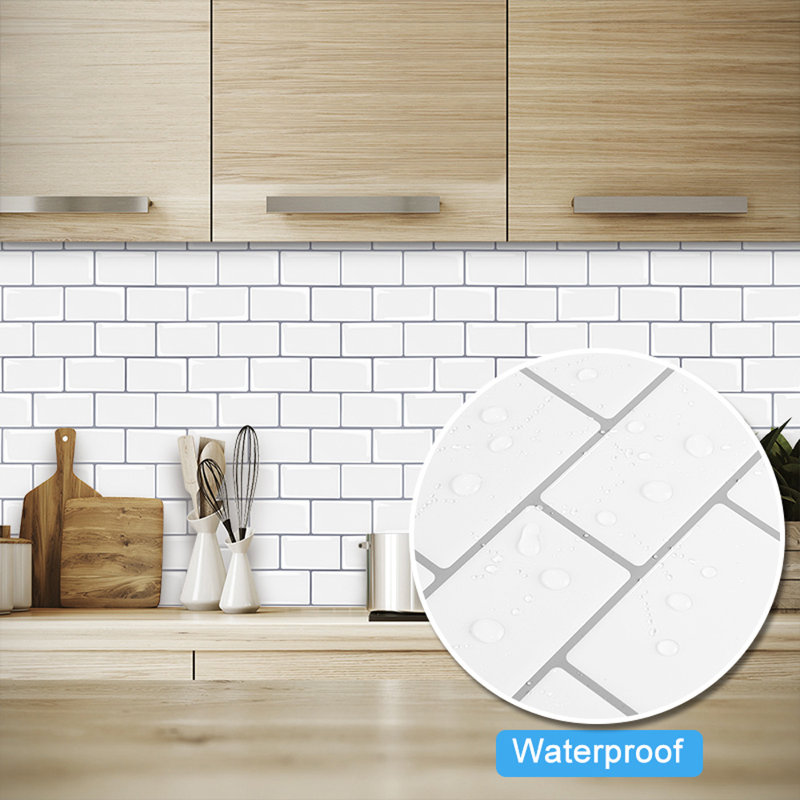 10Pcs Peel and Stick 1.2mm Wall Paneling, White
