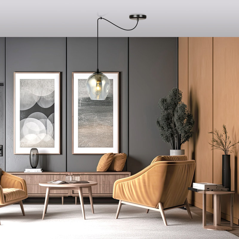 Cadfan 1 - Light Black Single Pendant, Graphite