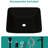 Modern Matte Black Bathroom Sink - Tempered Glass Vessel And Faucet With Drain Cool Pop-Up