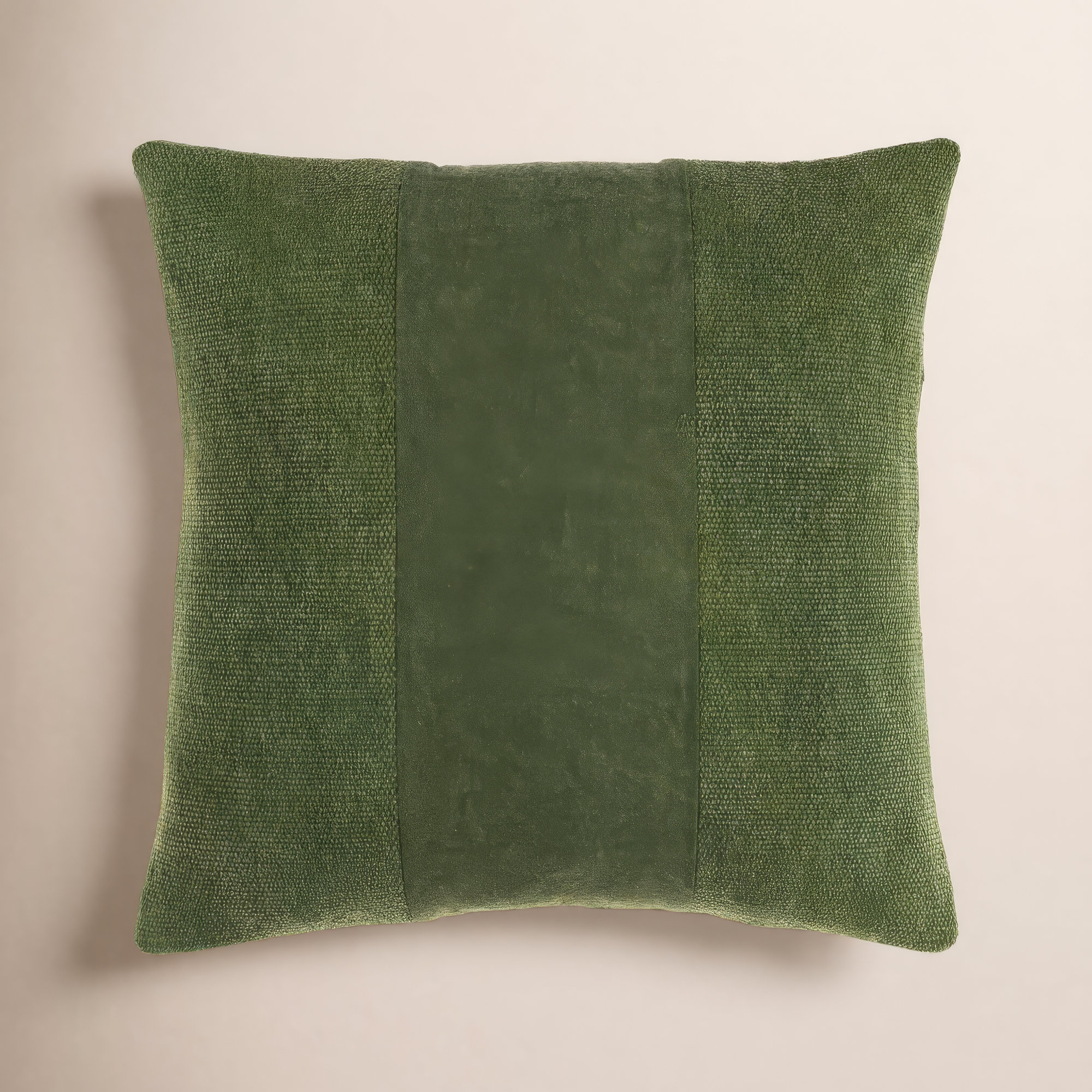 Dunbar Cotton Throw Pillow, Poly Fill, Dark Green, 18" x 18"