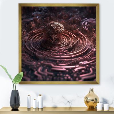 Cœur du labyrinthe en chrome rose - impression