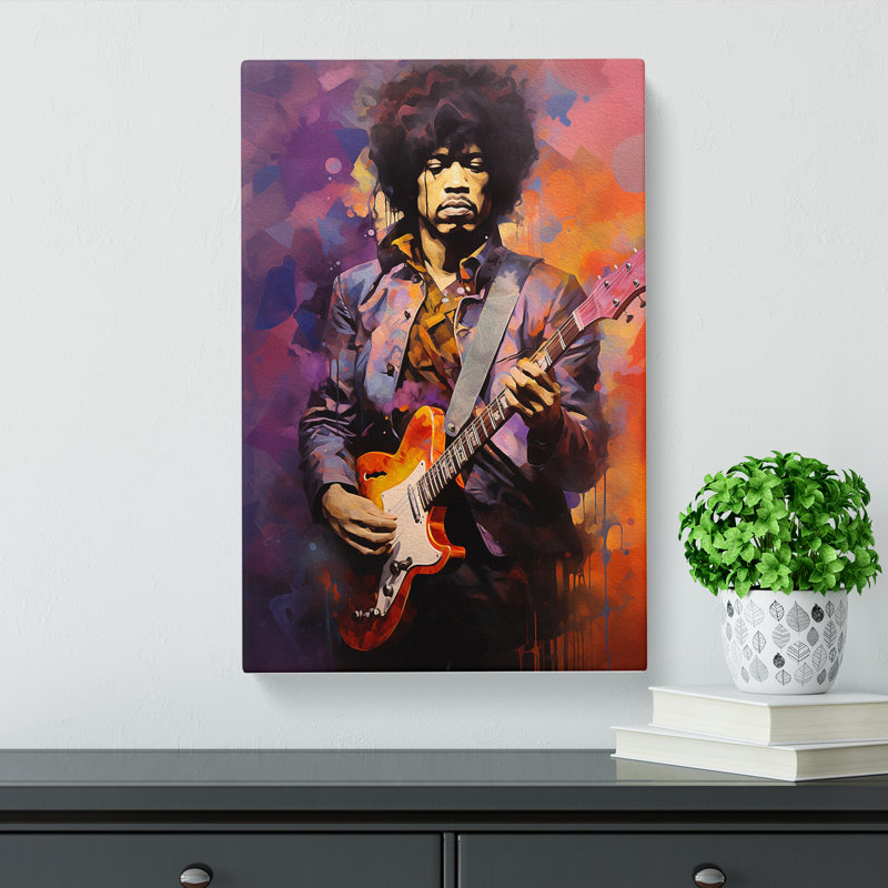 Jimi Hendrix Cubism - Wrapped Canvas, 76cm H x 50cm W x 3cm D