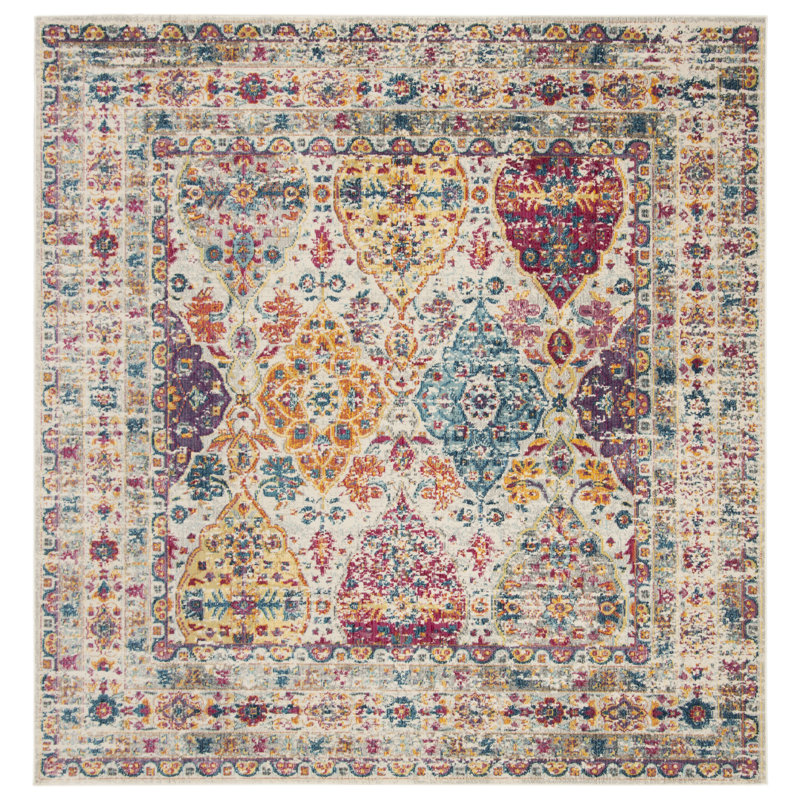 Doucet Performance Oriental Rug, Square 6'7"