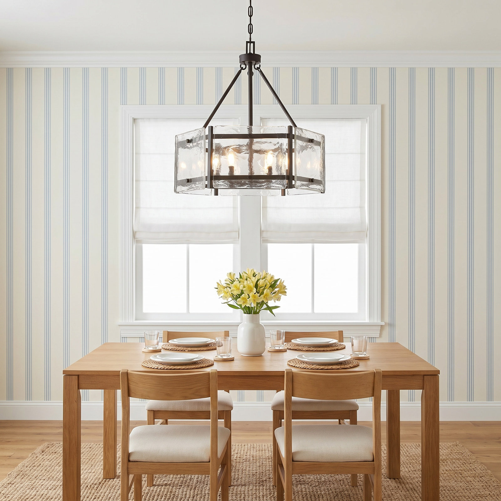 6 - Light Dimmable Lantern Chandelier