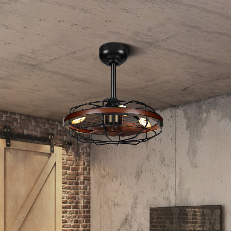 Ventilateur de plafond 17,7 po avec lumières DEL Javoney