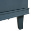 Armoire de rangement bleue à 4 portes 61,38 po. Fabriqué en bois massif et solide. Espace généreux. Système de tablettes réglables. Capacité de charge supérieure de 330 lb. Armoire 66 en stratifié bleu. Composé à profusion