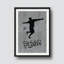 Emmalyse Freestyle Football Grey A4 Wall Art Prints