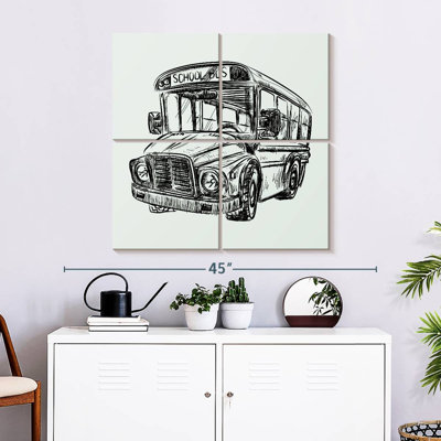 Mehar Black Ink School Bus