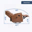 Fauteuil inclinable manuel pivotant en cuir avec massage thermique-2122972140