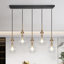 Lustre linéaire moderne à 5 lumières avec îlot de cuisine Hooman