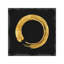 Gold Zen Circle On Black I by Ellie Roberts - Painting on Canvas-48049183-58120205