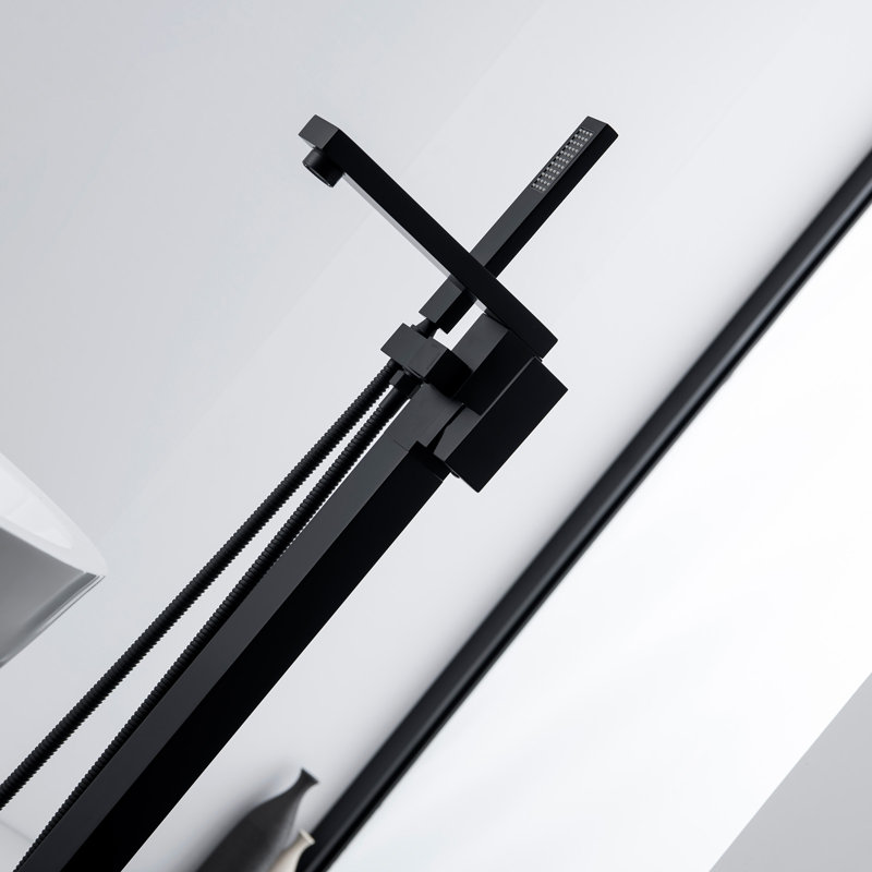 1 Clawfoot Tub Faucet with Hand Shower and Diverter