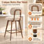 Tabourets de bar Nidovia 63,5 cm (25 po) de hauteur comptoir, pivotants à 360°, dossier bas, revêtement en similicuir, assise rembourrée, pieds en métal et repose-pieds.-883514051-883514049