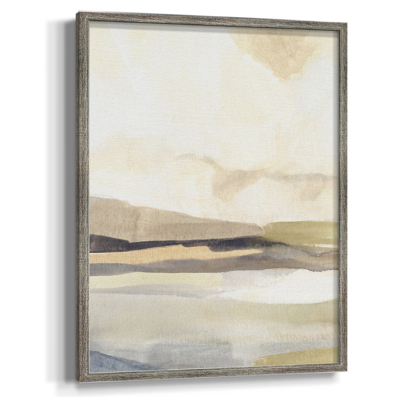 Mouvement ardoise III, reproduction encadrée - bois massif, H 11 po x l 9 po