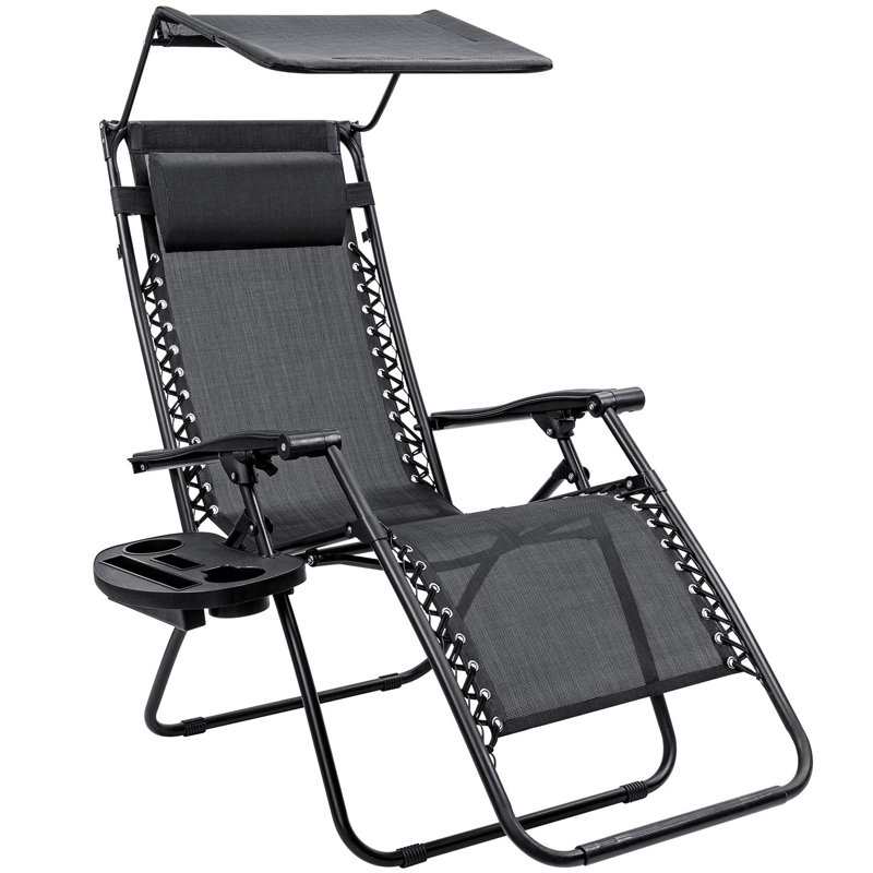Fabiola Folding Zero Gravity Chair, Black