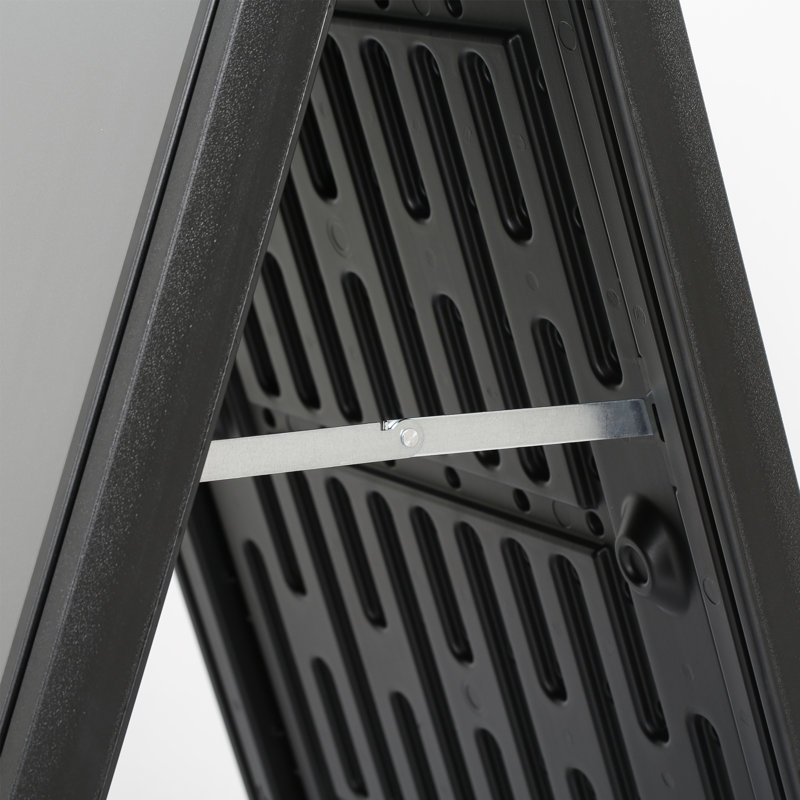 Enseigne de trottoir noire à double face avec lentille de protection 24 po x 36 po