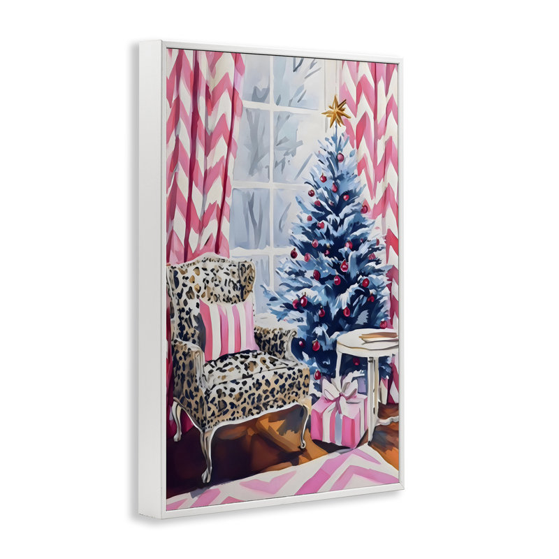 Giclée encadrée de Noël tendance, design par Arlington Prints, H 18 po x l 12 po