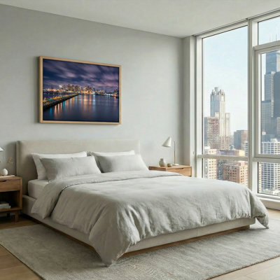 Ensemble de 1 tableau sur toile « Nuit en ville »