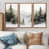 Toile avec cadre flottant brun