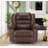 Brown PU Leather Massage Recliner Chair - Manual Living Room Reclining Sofa with 8-Point Vibration Massage for Ultimate Comfort-412423907
