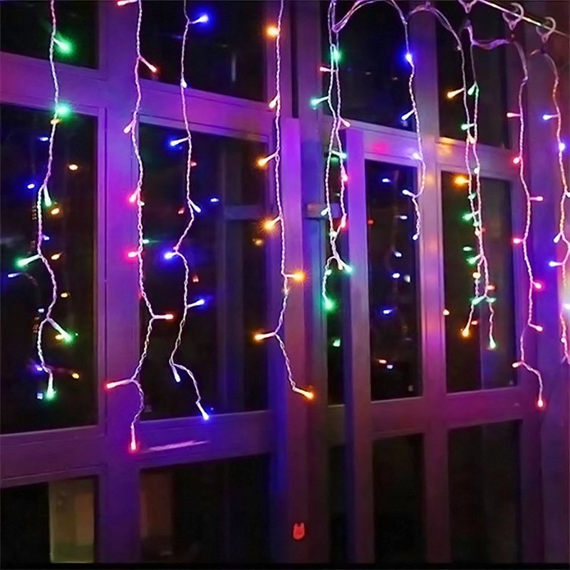 LED Solar Powered Cord String Light, 200 Lamps - 5 Metre Long