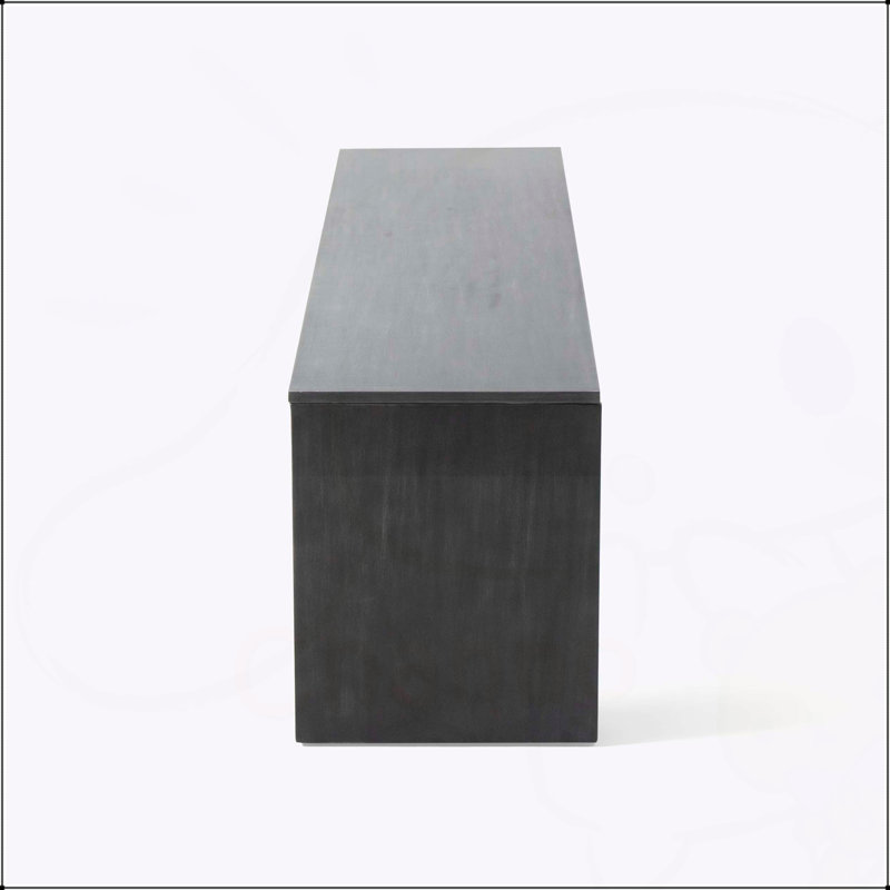 Stylish Acacia Wood Dining Bench, Black Finish, Durable and Versatile for Multiple  Settings., Black