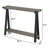 Grey Narrow Console Table with Storage Shelf – 2-Tier Rustic Entryway Sofa Side Table – V-Shaped Metal Legs, Slim Hallway Accent – For Living Room, Foyer, Behind Couch – Grey