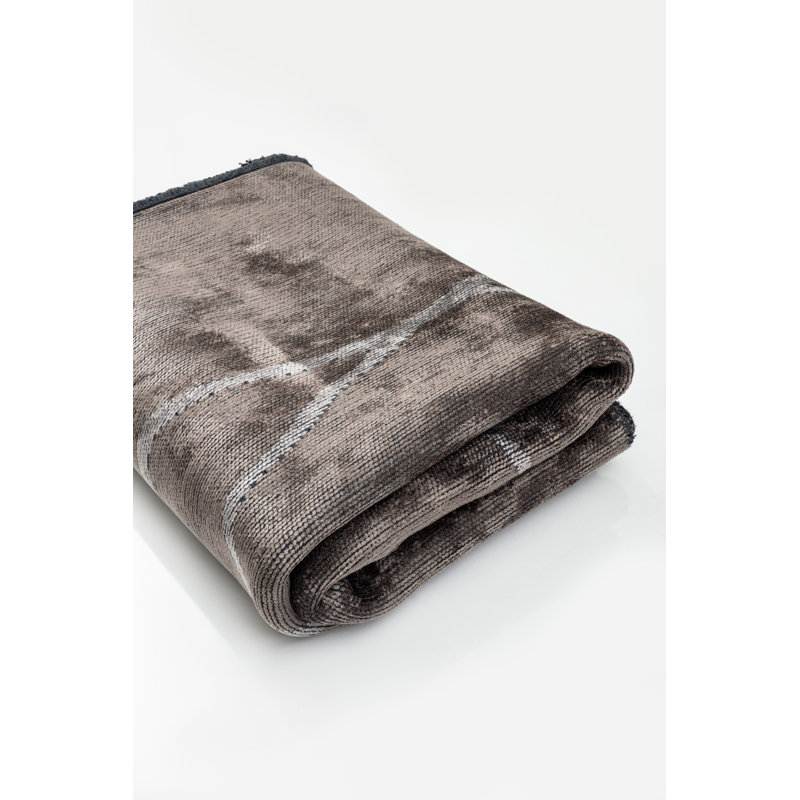 Rapture Brown/Gray Luxury Area Rug, Rectangle 7'10" x 11'2"