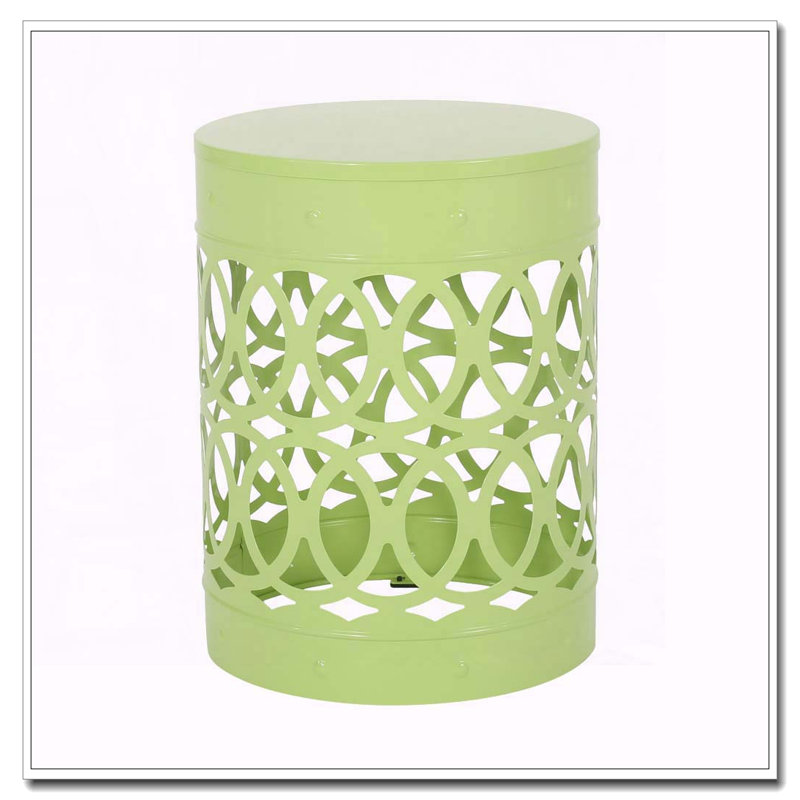 Table de bout d'extérieur en métal, 2, Vert