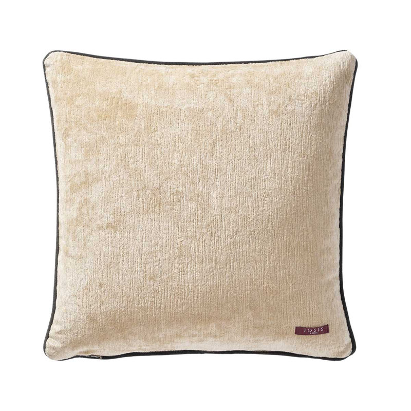 Boromee Velvet Pillow Cover & Insert, Ivory, Square 18"