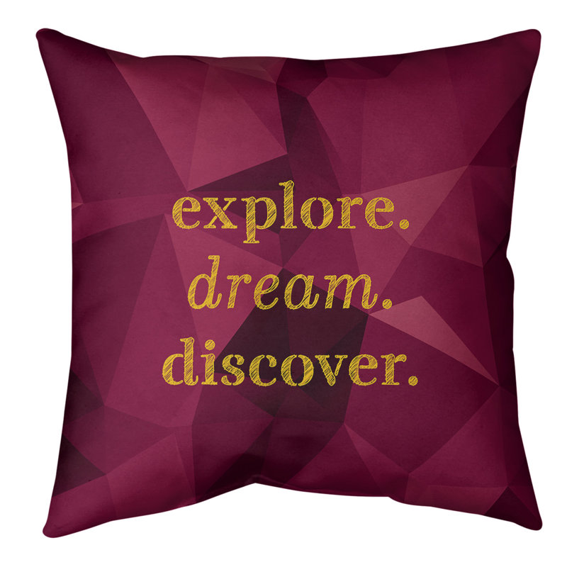 Coussin de sol, 28 po x 28 po, Rose foncé / or