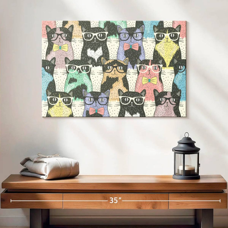Chats décontractés, H 16 po x l 24 po