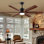 Solid Wood Ceiling Fan With Light