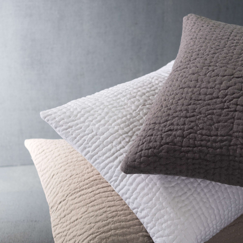 Seychelles Quilted Sham, Euro, Dove White