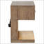 Table de chevet 1 tiroir Gibbons Barley Brown avec éclairage DEL et tablette ouverte, parfaite pour les chambres modernes et confortables