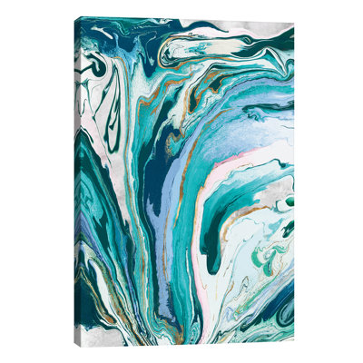 Marble Petroleum III by Eva Watts - Wrapped Canvas Print